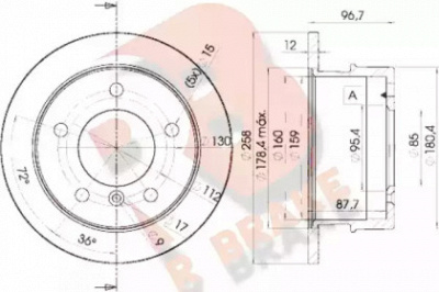 R BRAKE 78rbd10184 -  Тормозной диск